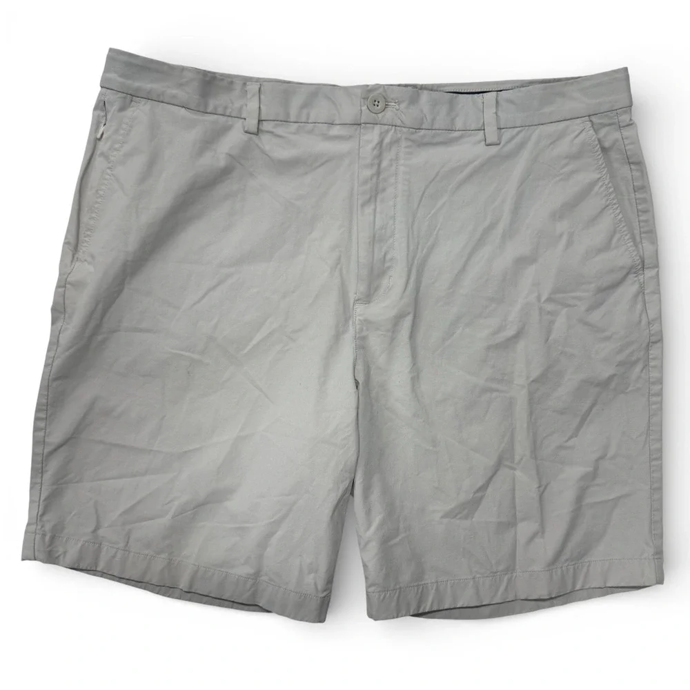 Vineyard Vines On The Go Shorts Men 40 OTG Light Gray Cotton Blend Stretch Chino - Picture 1 of 10